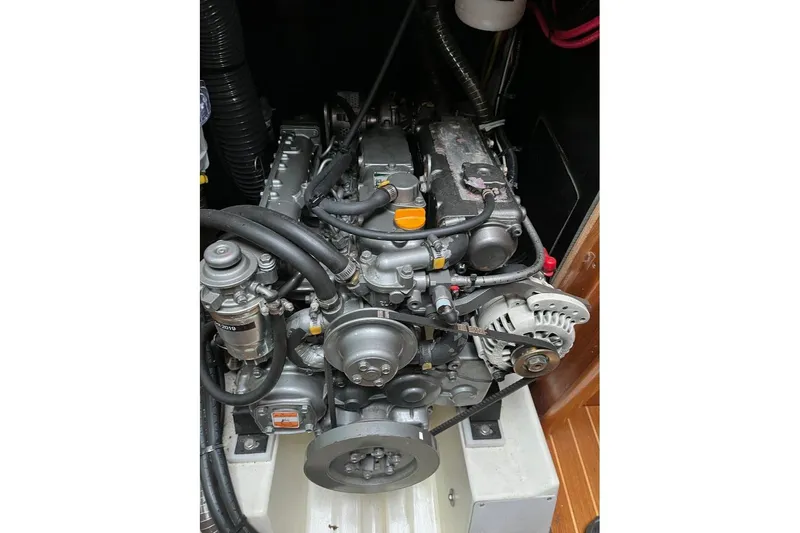 Arrow Yacht Photos Pics Engine of 2008 Jeanneau Sun Odyssey 45 sailboat, detailed view.