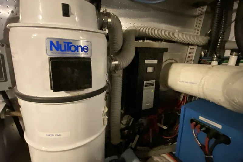 Grey Goose Yacht Photos Pics Central vacuum system in a Compass 55 yacht, model year 2000, featuring NuTone equipment.