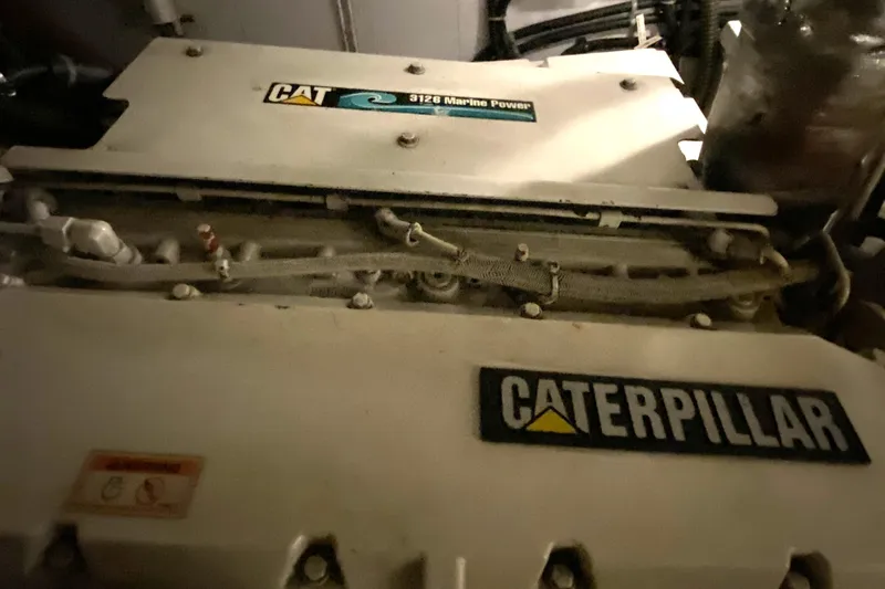 Grey Goose Yacht Photos Pics Caterpillar 3126 marine engine in a 2000 Compass 55 yacht.