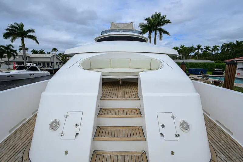 Scott Free Yacht Photos Pics 2008 President Tri-Deck yacht with spacious deck and modern design.