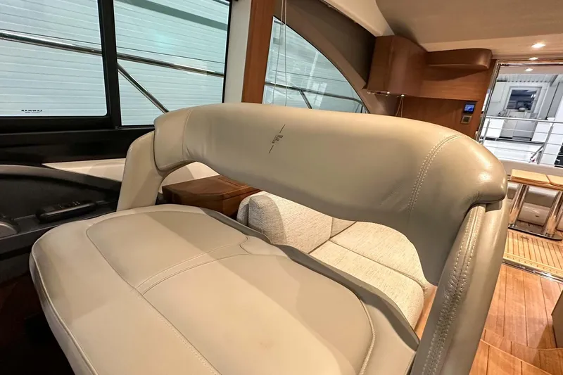 F45021 Yacht Photos Pics Luxurious interior of 2021 Princess F45 yacht with elegant seating and modern design.