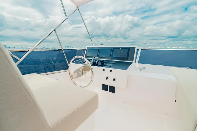 Fd100-908 - In Production Yacht Photos Pics Tri Deck Exterior Helm *Sistership*