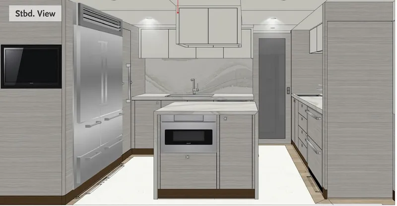 Fd100-908 - In Production Yacht Photos Pics Galley Rendering