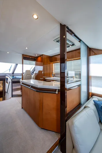 No Vacansea Yacht Photos Pics Luxurious interior of 2016 Princess Flybridge 64 Motor Yacht with modern design.