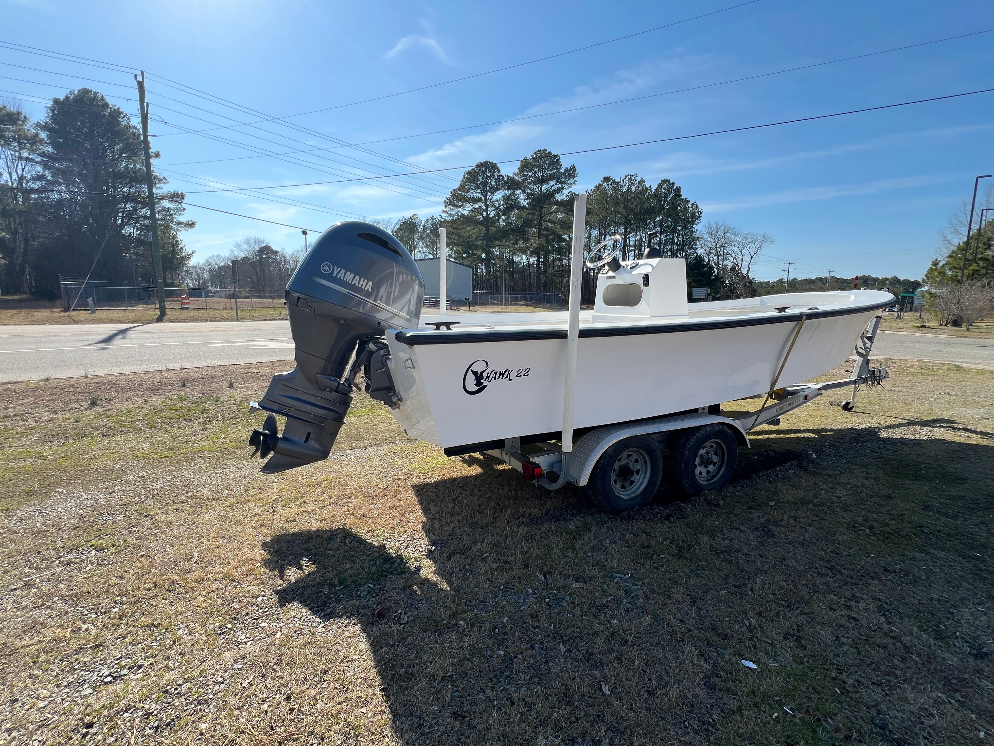 2025 C-Hawk 22 Center Console boat on trailer.