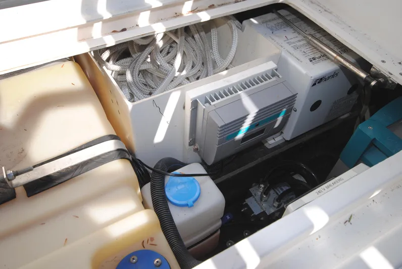  Yacht Photos Pics Engine compartment of 2015 XO Boats 270 RS, featuring wiring and components.