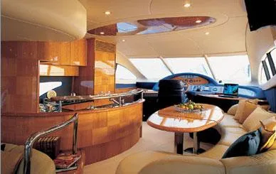  Yacht Photos Pics Manufacturer Provided Image: Dinette and Galley