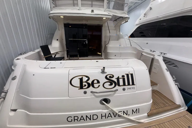  Yacht Photos Pics 2001 Sea Ray 560 Sedan Bridge yacht named "Be Still" docked in Grand Haven, MI.