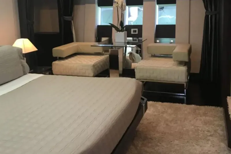  Yacht Photos Pics Luxurious interior of 2010 Azimut 103S yacht with elegant furnishings and modern decor.