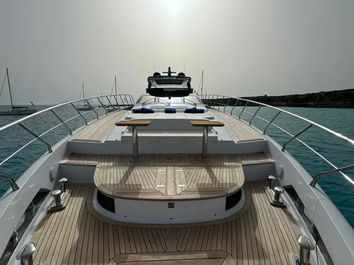 Altvs Yacht Photos Pics Luxury PerMare Amer F100 yacht deck, 2020 model, with sleek design and ocean view.