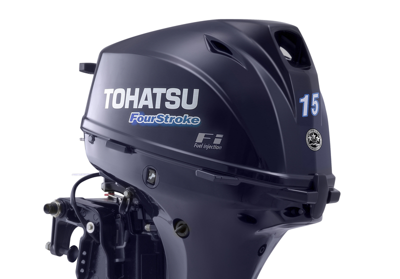 2021 Tohatsu MFS15E EPS - 15 EFI Brand New Outboard Short Shaft, remote control, electric sta