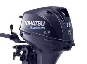 2021 Tohatsu MFS15E S - 15hp EFI 4 Stroke Short Shaft, Tiller Control Outboard