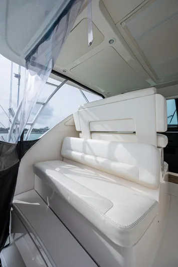 Wahoo Yacht Photos Pics 2009 Tiara Yachts 39 Open interior with white seating and modern design.