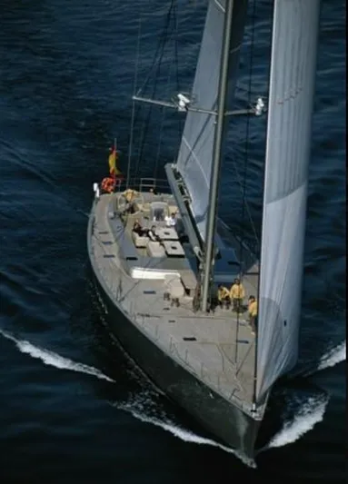 Syl Yacht Photos Pics Sleek 2003 Custom SYL sailboat navigating open waters, showcasing elegant design and craftsmanship.