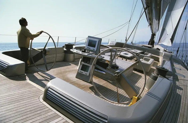 Syl Yacht Photos Pics Luxurious 2003 Custom SYL - BARCOS DEPORTIVOS yacht with modern steering and navigation systems.