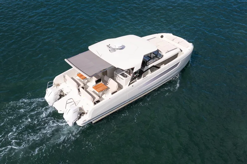  Yacht Photos Pics Catana YOT 36, 2025 model, cruising on open water, aerial view.
