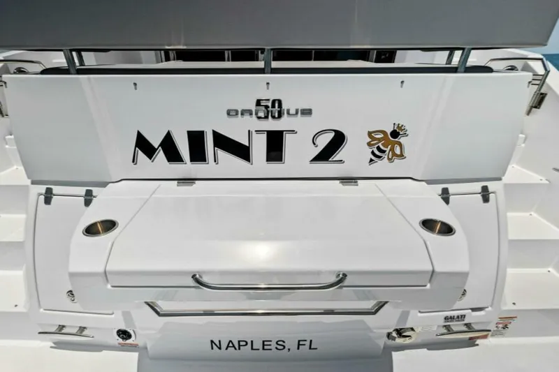 Mint 2 Bee Yacht Photos Pics 2022 Cruisers Yachts 50 Cantius, "Mint 2," docked in Naples, FL.