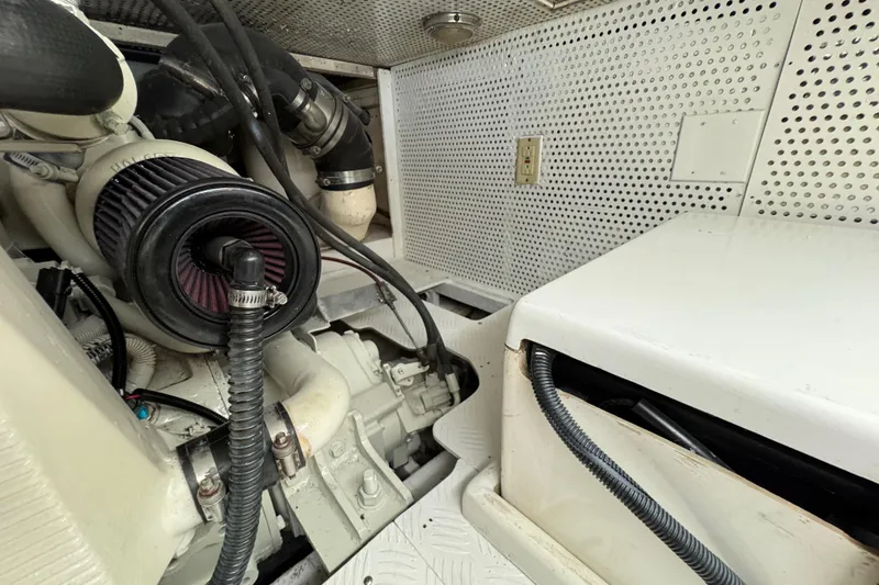  Yacht Photos Pics Engine room of 2006 Albin 40 North Sea Cutter with visible components and wiring.