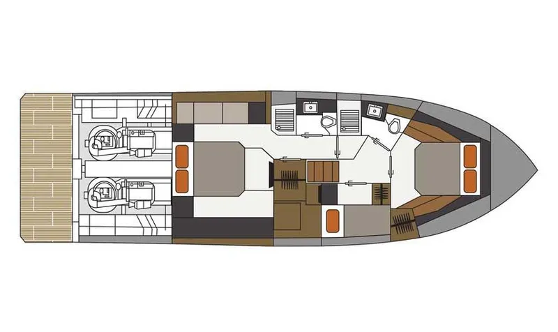  Yacht Photos Pics Engine room and accommodation layout