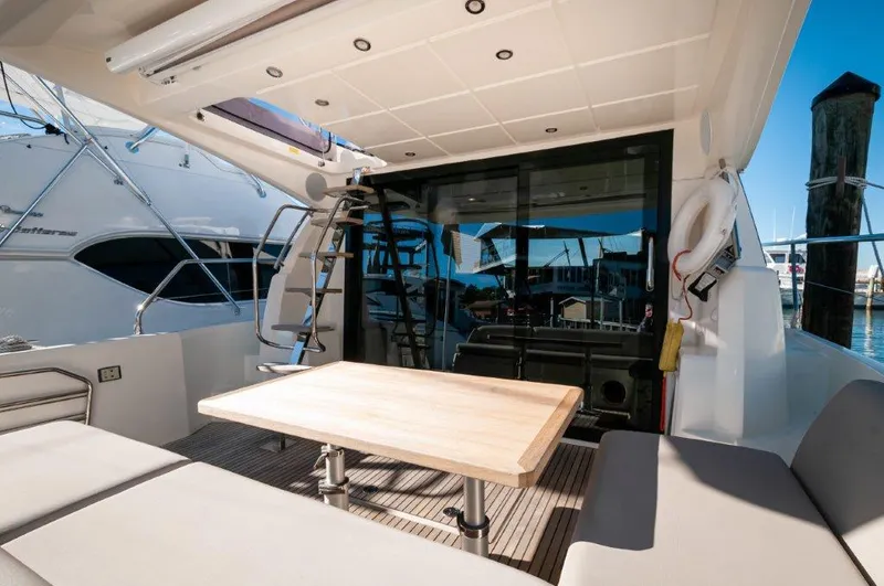 Driving Miss Aimee II Yacht Photos Pics 2019 Prestige 460 Flybridge  Cockpit