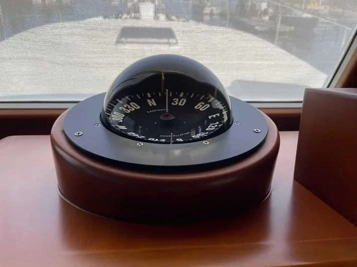 Stranraer IV Yacht Photos Pics Pilothouse Compass