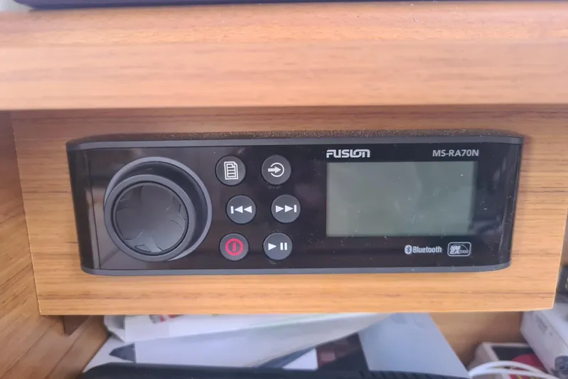  Yacht Photos Pics Fusion MS-RA70N stereo system on 2009 Jeanneau Sun Odyssey 50 DS yacht.