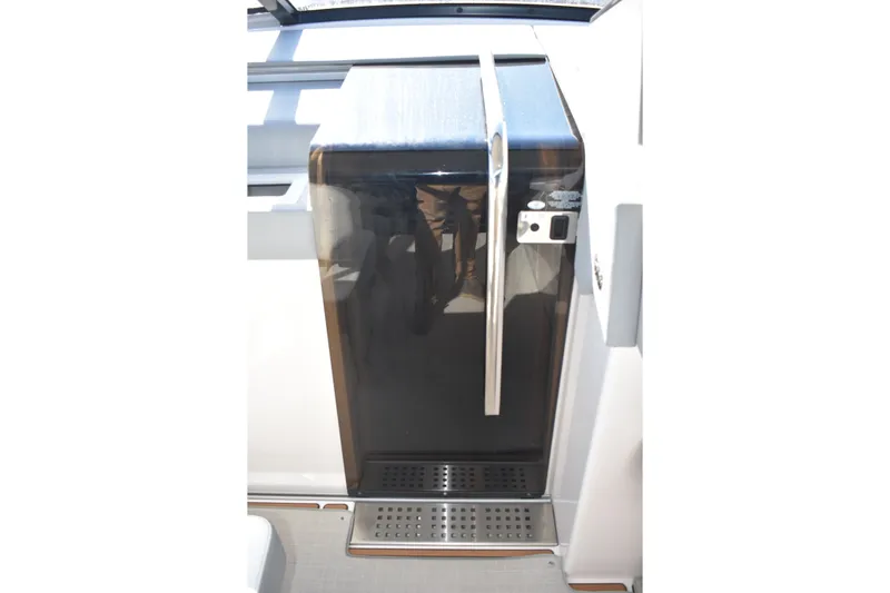  Yacht Photos Pics 2024 Regal 36 XO yacht interior with sleek, modern design and stainless steel accents.