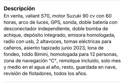 2013 Valiant Semirrígida 570
