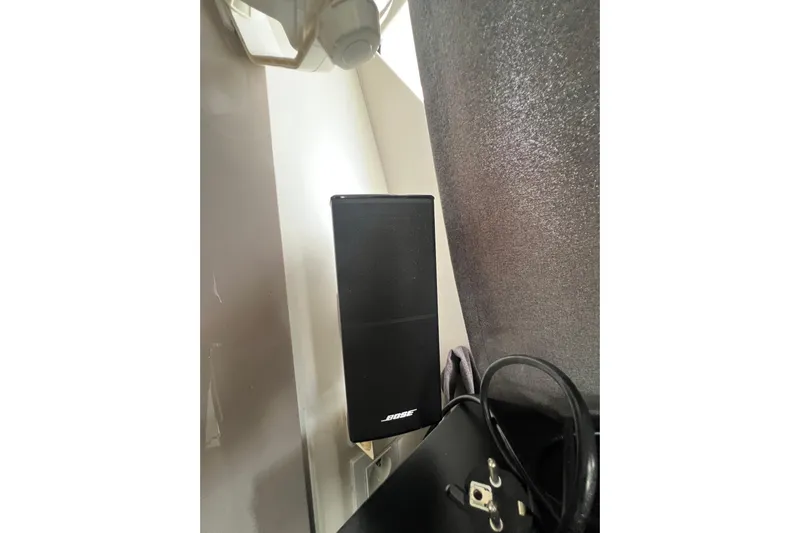 B&b Yachts Yacht Photos Pics Bose speaker installed on 2019 Fountaine Pajot SABA 50 yacht interior.