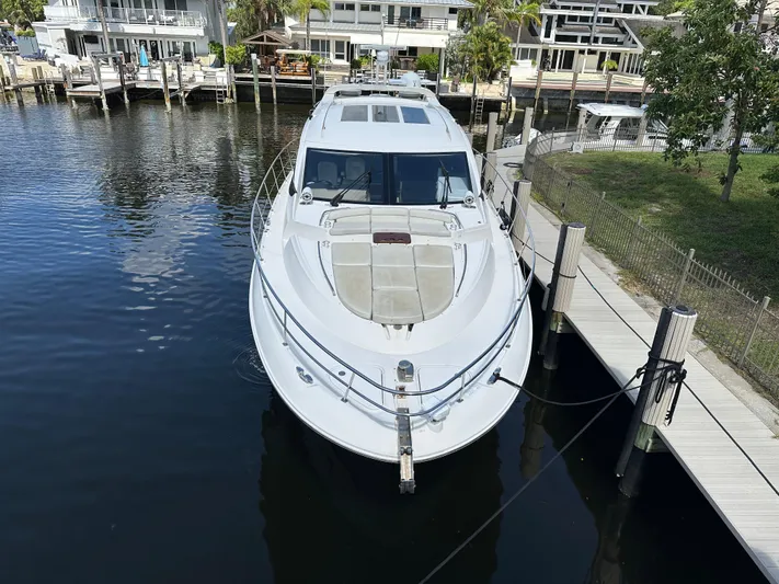  Yacht Photos Pics 2016 Sea Ray L590 yacht docked at marina, aerial view.