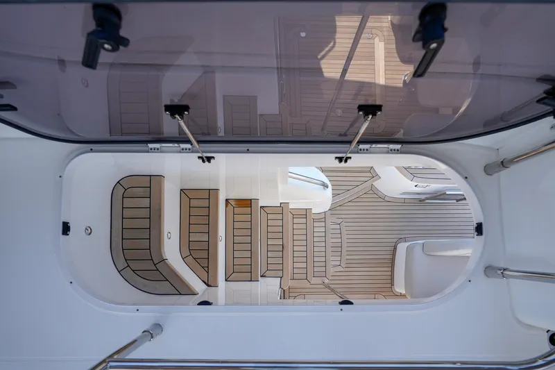 Making Time Yacht Photos Pics 2021 Princess F50- MAKING TIME- Flybridge Stairs