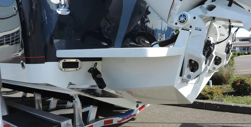  Yacht Photos Pics 2024 Regulator 23 Center Console boat on a trailer.