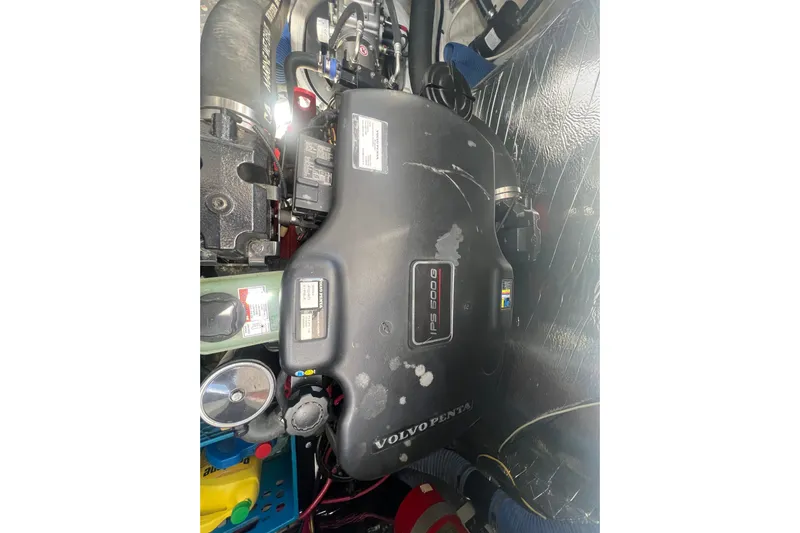  Yacht Photos Pics Engine compartment of 2010 Cruisers Yachts 360 Express with Volvo Penta IPS 500G.