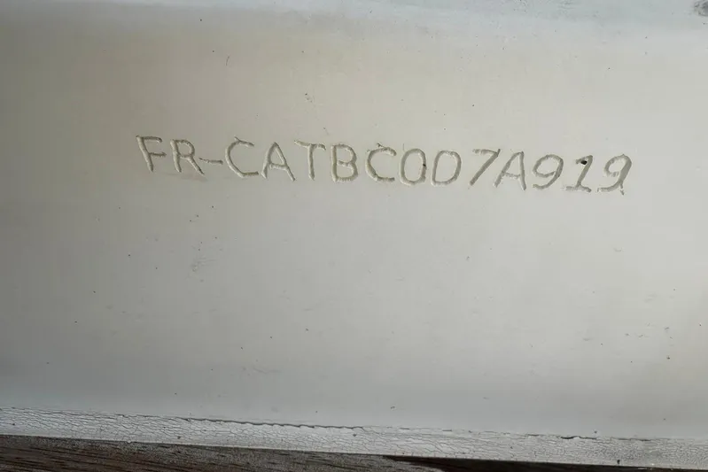  Yacht Photos Pics Hull identification number on a 2019 Bali 5.4 boat.