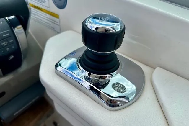  Yacht Photos Pics Joystick control on 2014 Sea Ray 350 Sundancer boat dashboard.