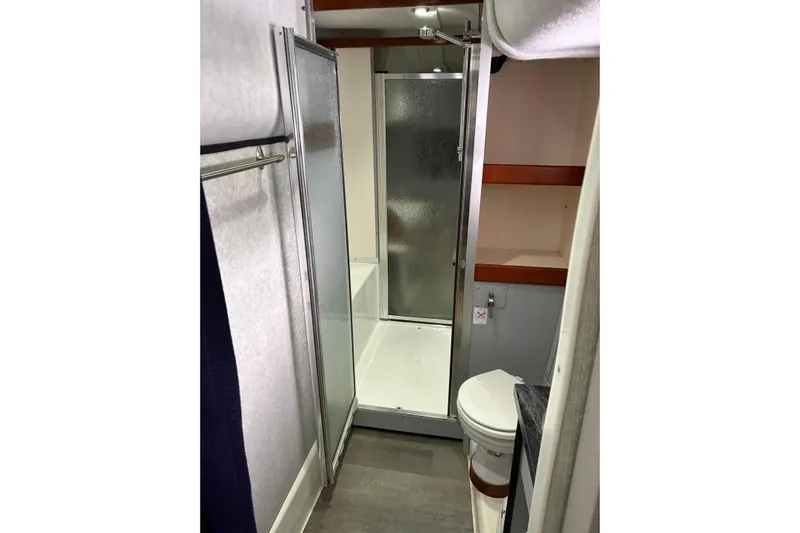 Merjo 6 Yacht Photos Pics Compact bathroom in 2014 ARTISANAL Ml-50 RV with shower and toilet.