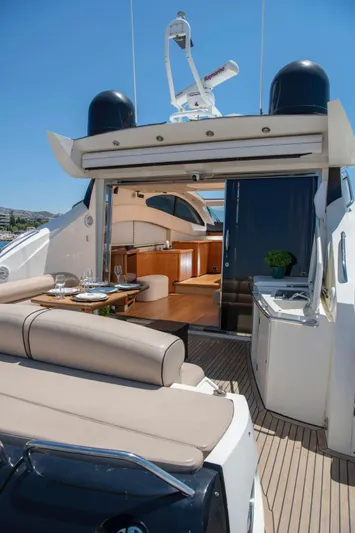 Yoda Yacht Photos Pics Luxurious 2008 Sunseeker Predator 62 yacht with elegant interior and spacious deck.