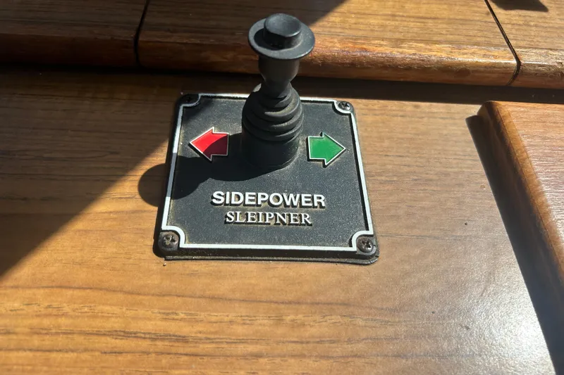 Metagene Yacht Photos Pics Sidepower Sleipner control on 1988 Grand Banks 42 Classic yacht dashboard.