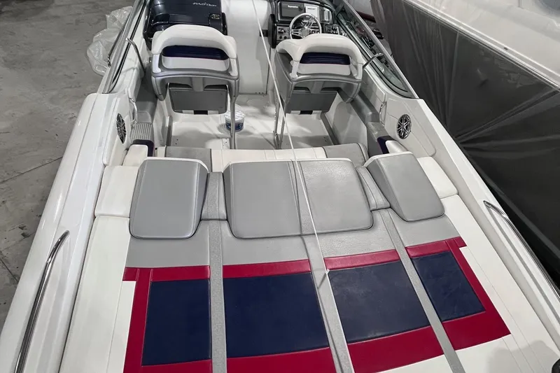  Yacht Photos Pics 2017 Formula 292 FASTech boat interior with sleek seating and modern dashboard.