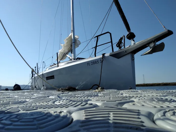  Yacht Photos Pics 2025 Faro Yachts 29 sailboat docked on a sunny day.