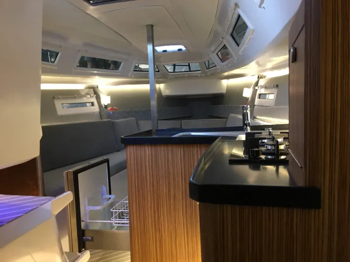  Yacht Photos Pics Luxurious interior of 2025 Faro Yachts 29, featuring modern design and comfortable seating.