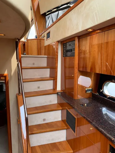 Wind Rock Yacht Photos Pics Stairs from galley up to salon