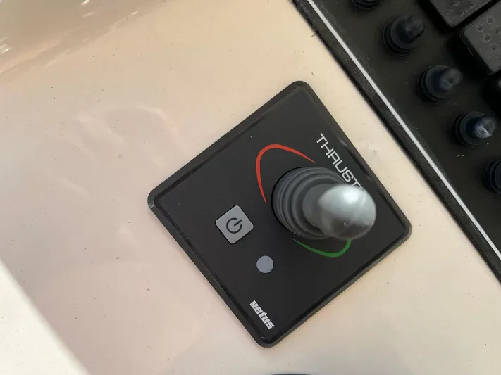 Relentless Yacht Photos Pics Joystick control on a 2009 Pursuit S 310 Sport boat.