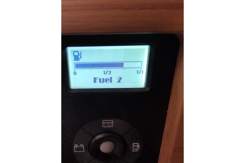  Yacht Photos Pics Fuel gauge display on 2009 Jeanneau Sun Odyssey 44i sailboat.