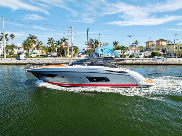 Po-sea-tive Vibez Yacht Photos Pics 2013 Azimut Atlantis 48 yacht cruising on a sunny day.