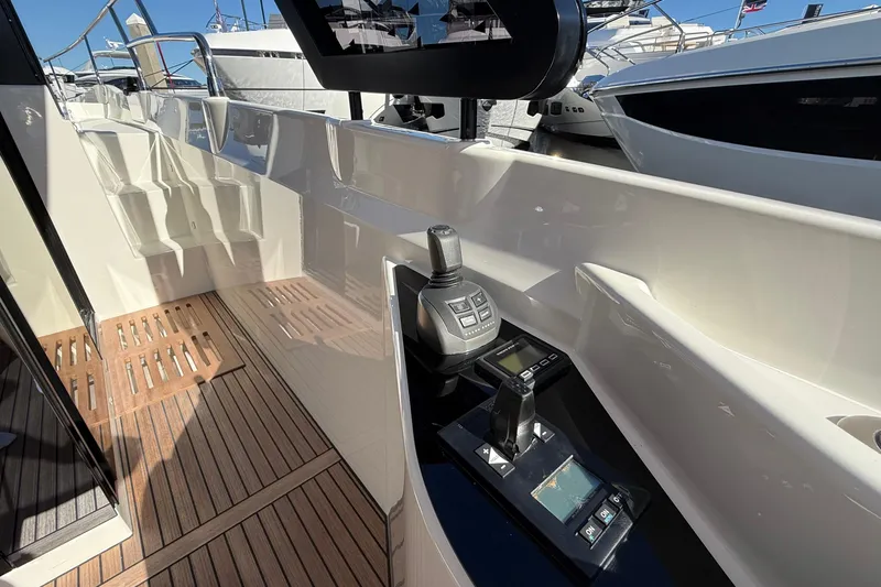  Yacht Photos Pics Luxury yacht Prestige F4.3 (2026) with sleek deck and modern controls.