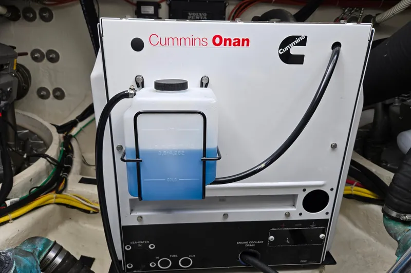 Grayson Yacht Photos Pics Cummins Onan generator in 2017 Sabre 48 Fly Bridge engine room.