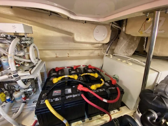 Kostas More Yacht Photos Pics Battery compartment of 2009 Tiara Yachts 4300 Sovran.