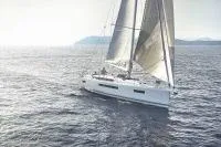 Lost Traveler Yacht Photos Pics Jeanneau Sun Odyssey 440 sailboat on open sea, year 2020.