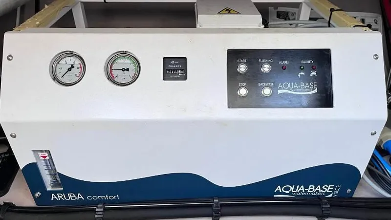  Yacht Photos Pics Watermaker control panel with gauges and buttons, Bali 4.6 model, 2022.